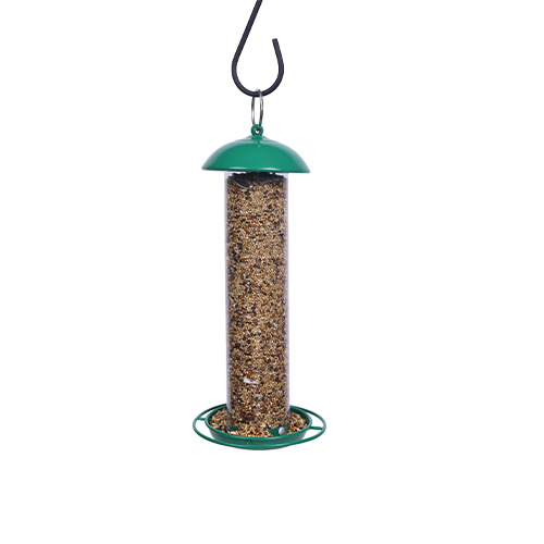Outdoor Easy Fill and Clean Tube Feeder for Wild Birds with Detachable Design with Removable Lid and